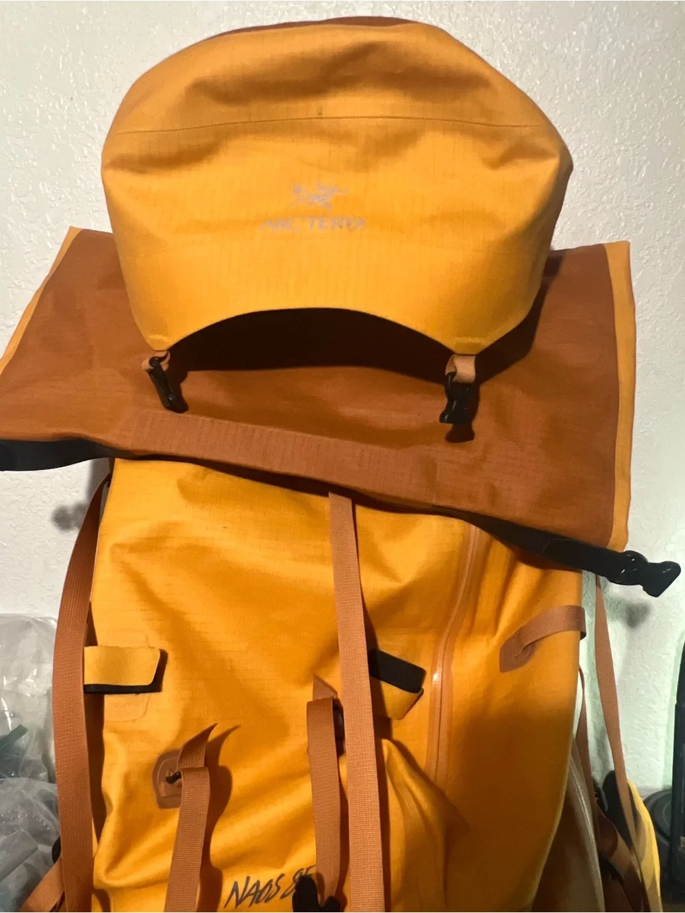 Arc'teryx Orange and Yellow Technical Expedition Backpack